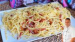 Espaguetis al ajillo con atún