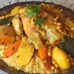 Cuscús de pollo y verduras marroquí
