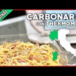 Espaguetis carbonara con nata thermomix