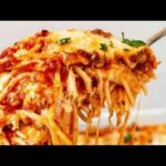 Espaguetis con atun al horno