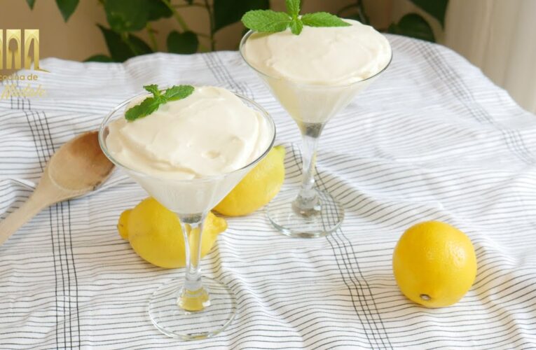 Mousse de limón sin lácteos con Monsieur Cuisine ¡crema dulce sin culpa en solo 30 minutos!